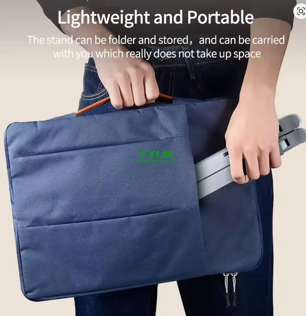 Portable Aluminum Alloy N8 Notebook Stand Desktop Computer Bracket Foldable Double Layer Suspension Style Office Supplies